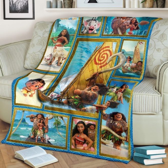 Cozy Disney Moana Fleece Blanket - Vibrant Design, Perfect For Kids & Movie Fans - Image 2