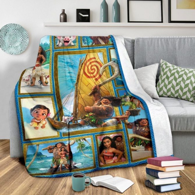 Cozy Disney Moana Fleece Blanket - Vibrant Design, Perfect For Kids & Movie Fans - Image 3
