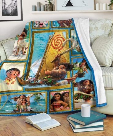 Cozy Disney Moana Fleece Blanket - Vibrant Design, Perfect For Kids & Movie Fans