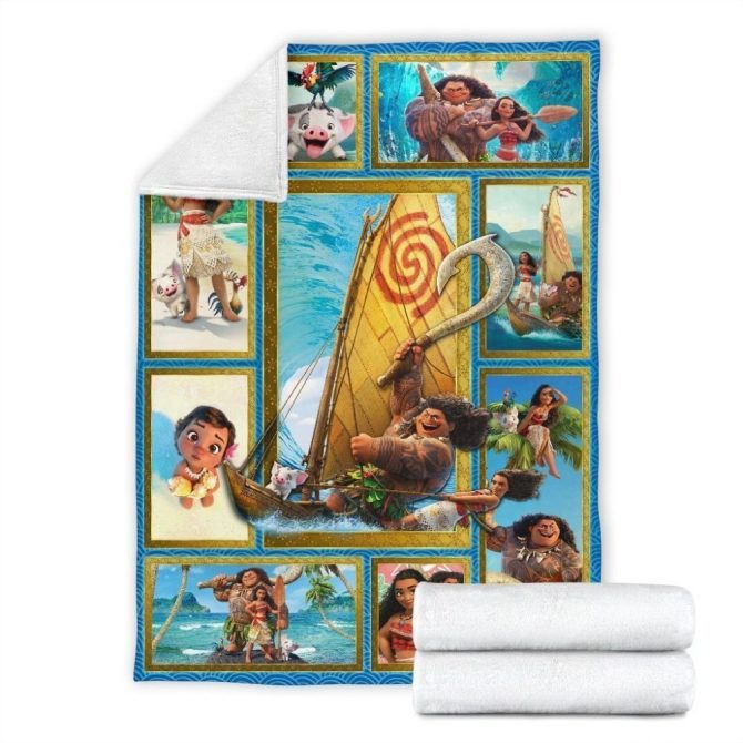 Cozy Disney Moana Fleece Blanket - Vibrant Design, Perfect For Kids & Movie Fans - Image 4