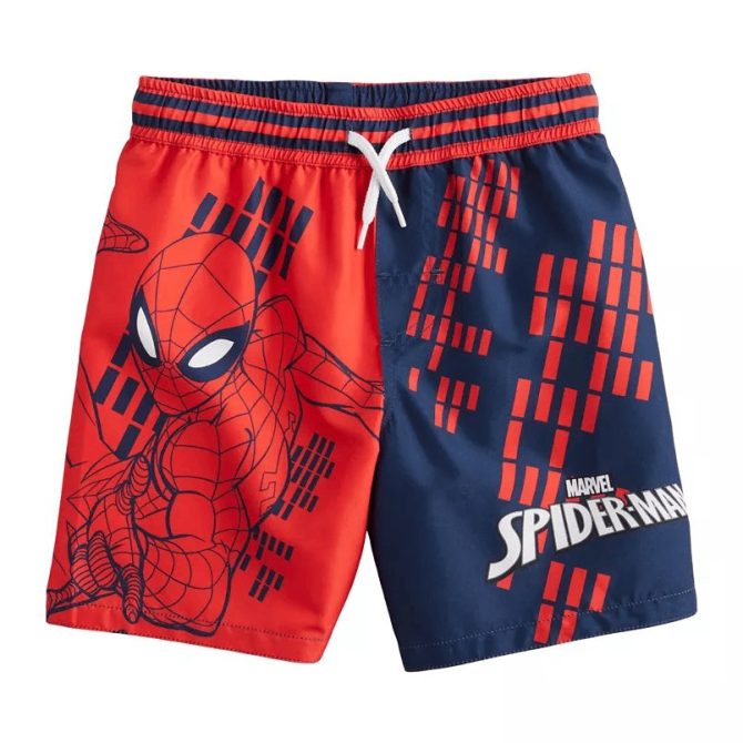 Marvel Spider-Man Kids' Swim Trunks - Fun & Durable Beachwear For Boys