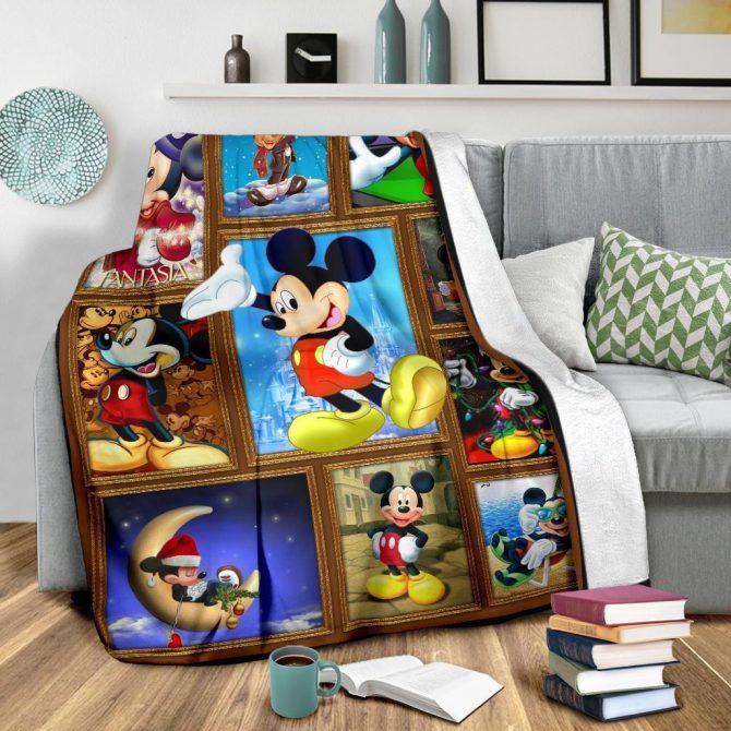 Cozy Disney Mickey Mouse Collage Blanket - Vibrant Design, Perfect Gift For Fans - Image 4