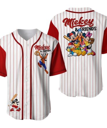 Mickey & Friends Baseball Jersey - Disney Character Sports Shirt For Kids & Adults