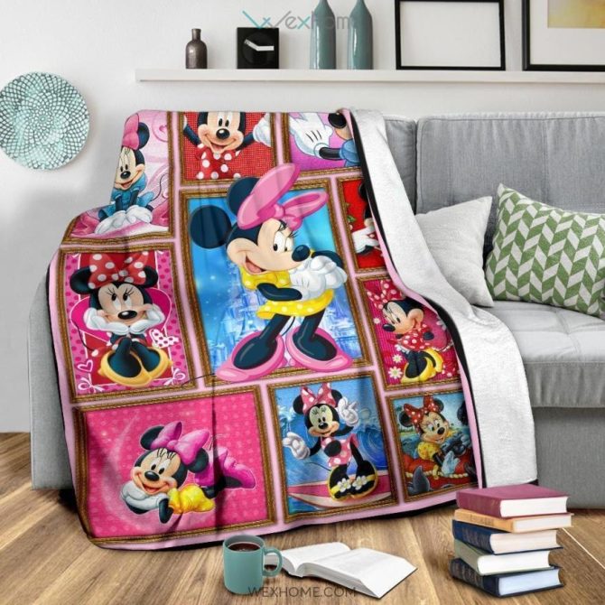 Cozy Minnie Mouse Fleece Blanket - Kids Cartoon Throw For Bed & Couch - Image 4