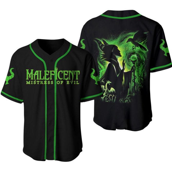 Maleficent Mistress Of Evil Baseball Jersey - Unisex Gothic Style Top