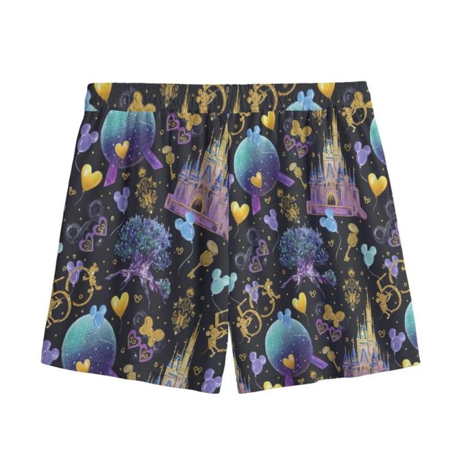 Magical Castle Print Shorts - Vibrant Fantasy Design For Kids & Adults