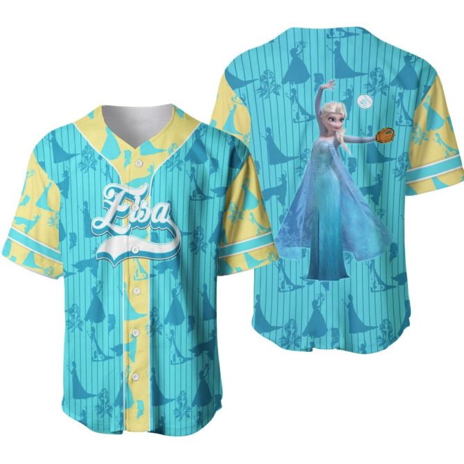 Kids' Elsa Baseball Jersey – Stylish Frozen-Themed Shirt For Fans