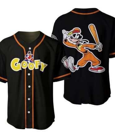Goofy Baseball Jersey - Fun Cartoon Sportswear For Disney Fans