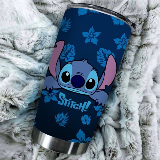 Stitch Insulated Tumbler - 20Oz Double Wall Stainless Steel Travel Mug With Lid - Image 4