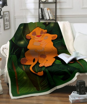 Cozy Lion Cub Fleece Throw Blanket - Soft, Warm Jungle Design For Kids & Adults