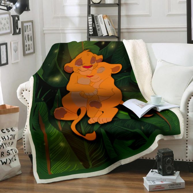 Cozy Lion Cub Fleece Throw Blanket - Soft, Warm Jungle Design For Kids & Adults