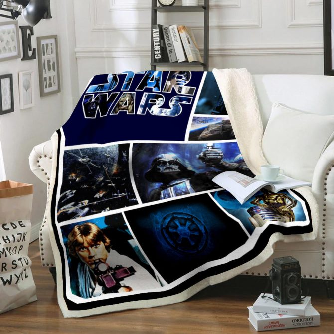 Cozy Star Wars Fleece Blanket - Iconic Characters & Scenes - Perfect Gift For Fans - Image 2