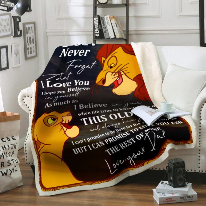 Heartfelt Lion Blanket Gift For Son - Inspirational Dad Message Keepsake - Image 3