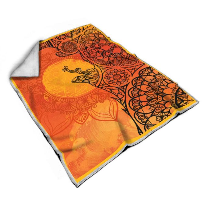 Vibrant Mandala Sunburst Tapestry Throw Blanket - Boho Chic Home Decor - Image 2