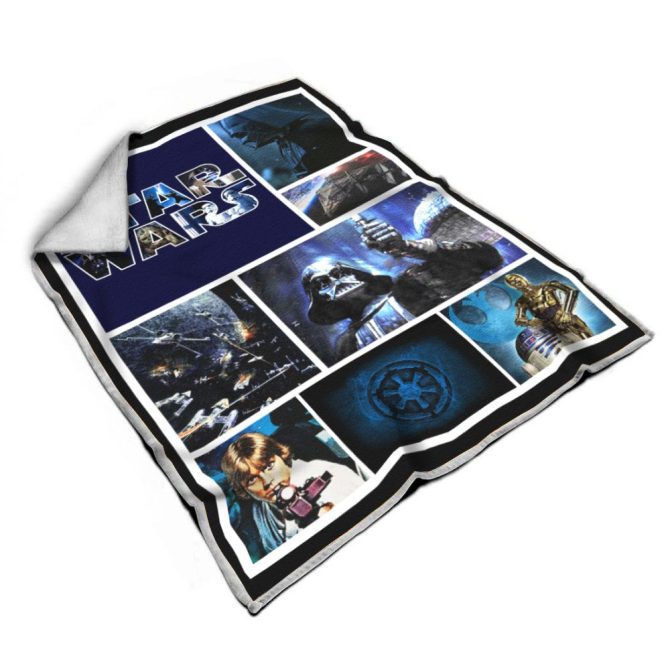 Cozy Star Wars Fleece Blanket - Iconic Characters & Scenes - Perfect Gift For Fans