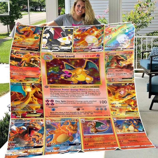 Cozy Charizard Pokémon Blanket - Perfect Gift For Fans & Collectors!