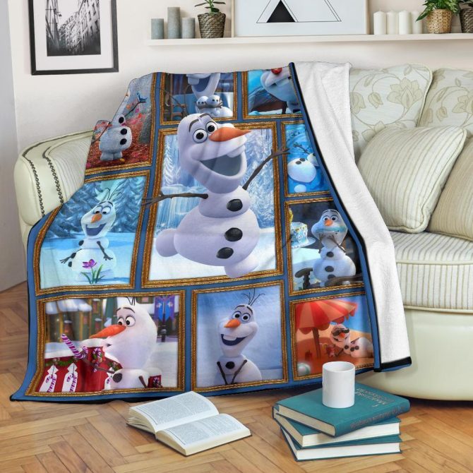 Cozy Olaf Fleece Blanket - Perfect Gift For Disney Fans & Kids - Soft, Warm & Vibrant Design - Image 2