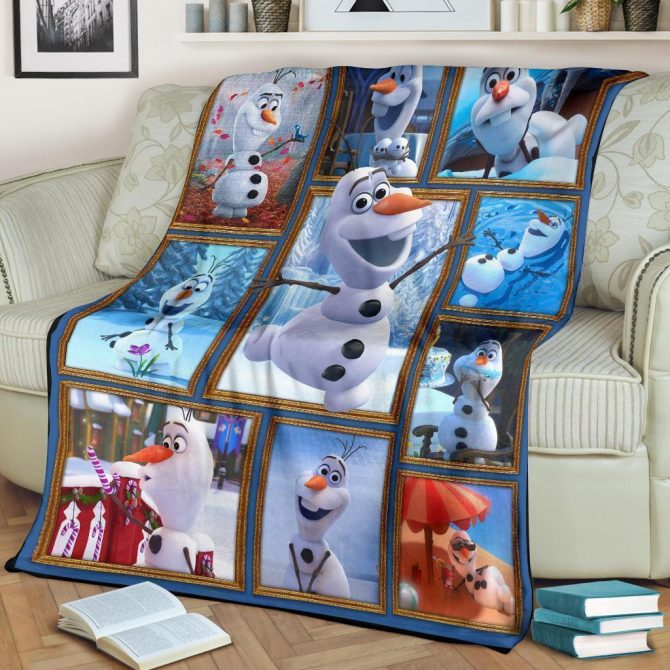 Cozy Olaf Fleece Blanket - Perfect Gift For Disney Fans & Kids - Soft, Warm & Vibrant Design - Image 3