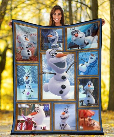 Cozy Olaf Fleece Blanket - Perfect Gift For Disney Fans & Kids - Soft, Warm & Vibrant Design