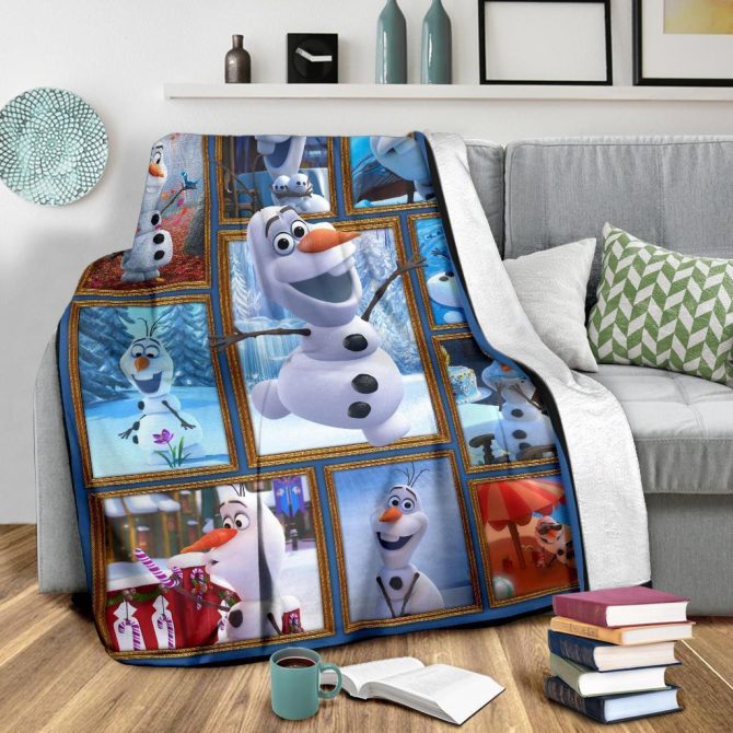 Cozy Olaf Fleece Blanket - Perfect Gift For Disney Fans & Kids - Soft, Warm & Vibrant Design - Image 4