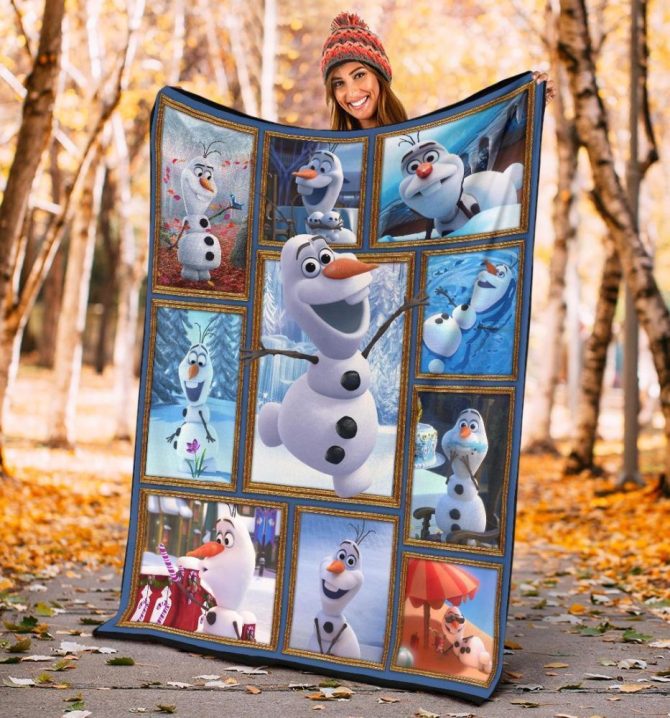 Cozy Olaf Fleece Blanket - Perfect Gift For Disney Fans & Kids - Soft, Warm & Vibrant Design - Image 5
