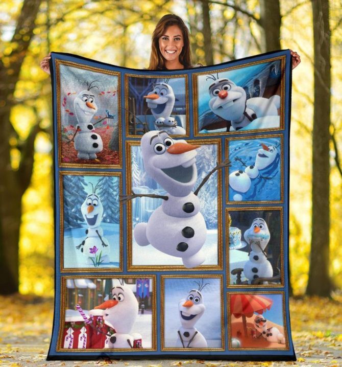 Cozy Olaf Fleece Blanket - Perfect Gift For Disney Fans & Kids - Soft, Warm & Vibrant Design