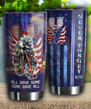 Patriotic 9/11 Remembrance Tumbler - Honor & Memorial Design, Stainless Steel, 20Oz