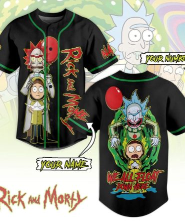 Custom Rick & Morty Baseball Jersey - Personalized Name & Number, Unique Gift