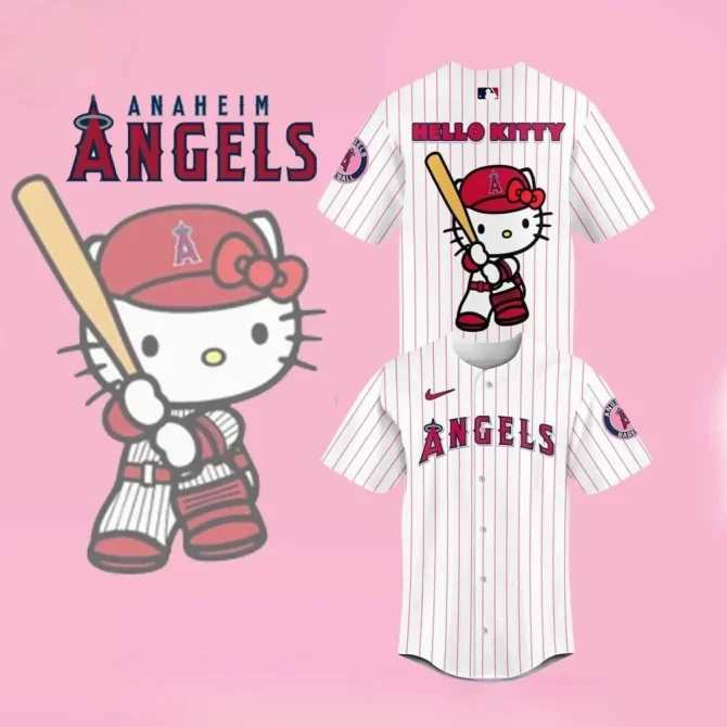 Hello Kitty X Anaheim Angels Jersey - Cute & Sporty Baseball Fan Gear