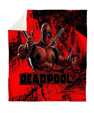 Cozy Deadpool Fleece Blanket – Bold Red Design For Ultimate Comfort