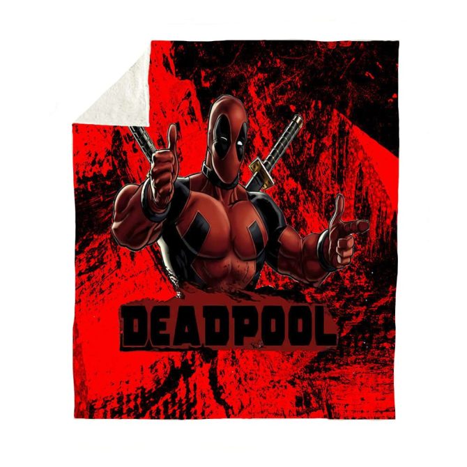 Cozy Deadpool Fleece Blanket – Bold Red Design For Ultimate Comfort