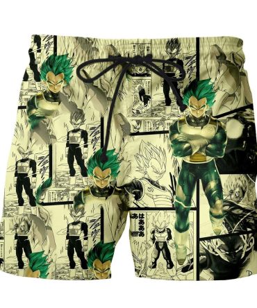 Anime Graphic Swim Trunks - Stylish Summer Beachwear For Fans!