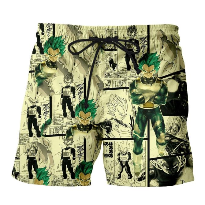 Anime Graphic Swim Trunks - Stylish Summer Beachwear For Fans!