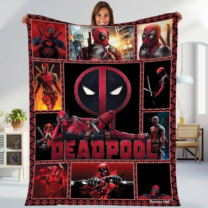 Cozy Up With Deadpool Fleece Blanket – Marvel Hero Design For Fans!