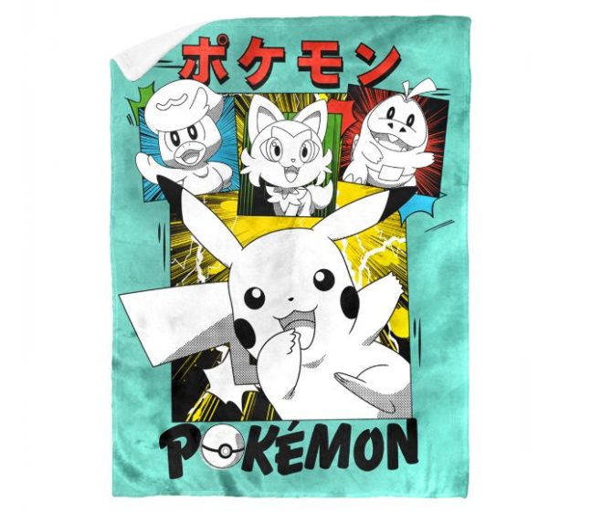 Cozy Pokémon Fleece Blanket - Pikachu & Friends Design