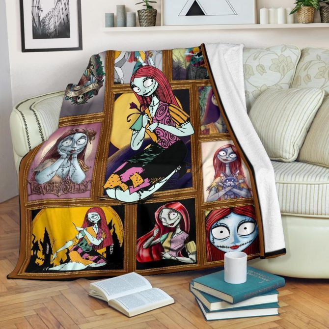 Cozy Nightmare Before Christmas Blanket – Sally Character Collage For Fans, Soft & Warm Throw - Image 2