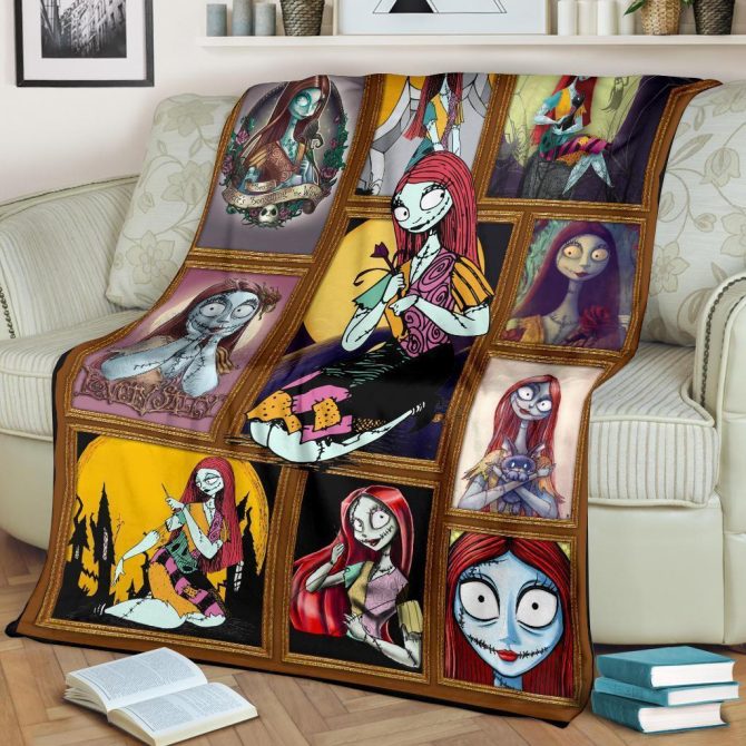 Cozy Nightmare Before Christmas Blanket – Sally Character Collage For Fans, Soft & Warm Throw - Image 3