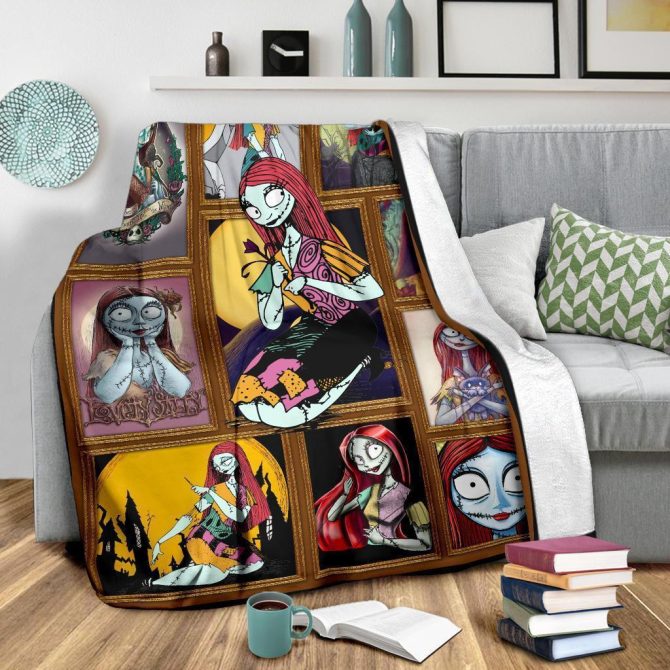 Cozy Nightmare Before Christmas Blanket – Sally Character Collage For Fans, Soft & Warm Throw - Image 4