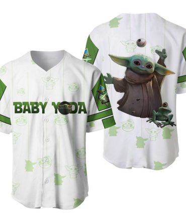 Baby Yoda Baseball Jersey - Cute Star Wars Fan Gift - Grogu Design Tee