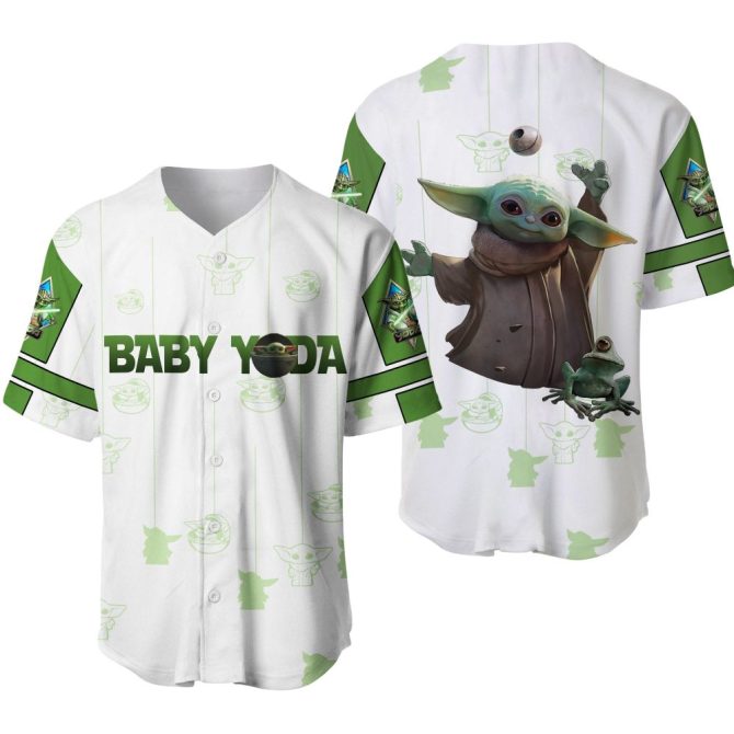 Baby Yoda Baseball Jersey - Cute Star Wars Fan Gift - Grogu Design Tee