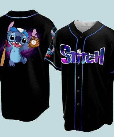 Stitch Baseball Jersey - Vibrant Cartoon Design For Fans - Unisex Sportswear Tee