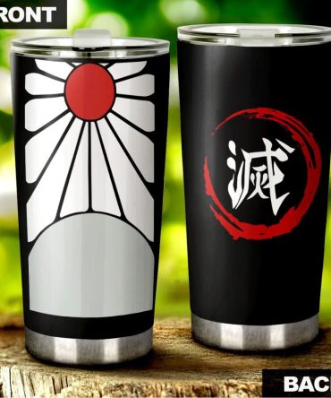 Stainless Steel Tumbler Cup With Bold Japanese Sun & Kanji Design - 20Oz Insulated Travel Mug