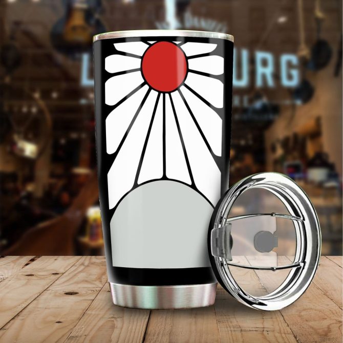 Stainless Steel Tumbler Cup With Bold Japanese Sun & Kanji Design - 20Oz Insulated Travel Mug - Image 2