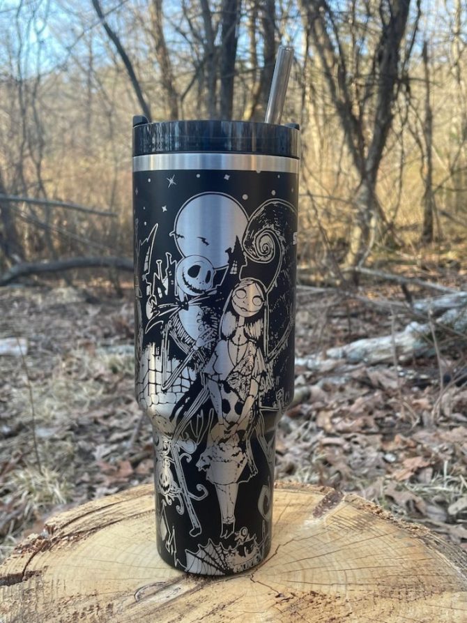 Adventure-Ready Stanley Tumbler With Handle - Unique Graphic Design & Straw - 40Oz - Image 2