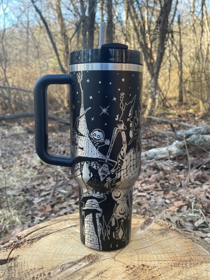 Adventure-Ready Stanley Tumbler With Handle - Unique Graphic Design & Straw - 40Oz - Image 3