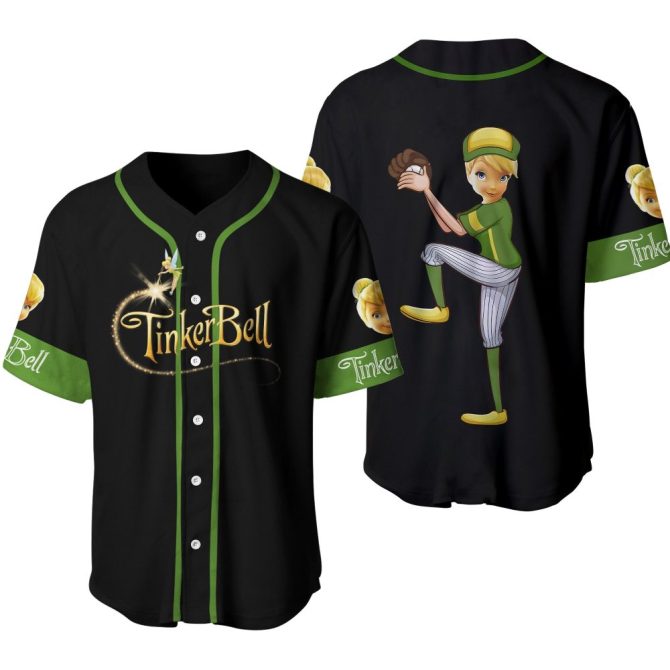 Tinker Bell Baseball Jersey – Fun & Stylish Sportswear For Fans – Limited Edition!