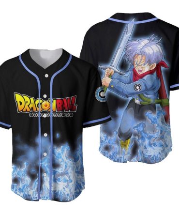 Dragon Ball Anime Baseball Jersey - Trunks Design - Unisex Cosplay Shirt - Fan Gift