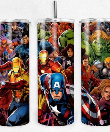Marvel Heroes Insulated Tumbler With Straw - 20Oz Stainless Steel Travel Cup