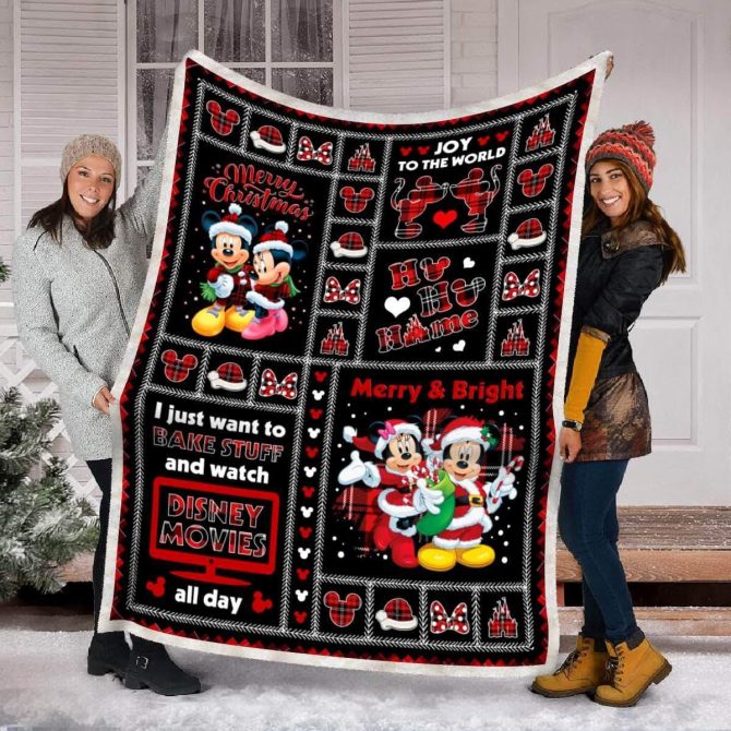 Cozy Christmas Disney Blanket - Mickey & Minnie Holiday Cheer For Movie Nights! - Image 2