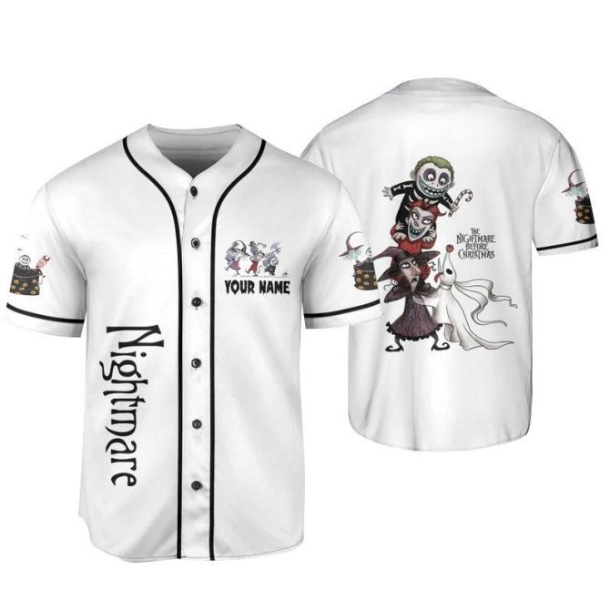 Custom Nightmare Before Christmas Baseball Jersey – Personalize Your Style!